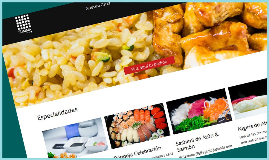 Web y tienda online Summa to go