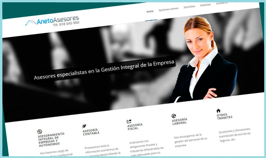 Página web Aneto Asesores